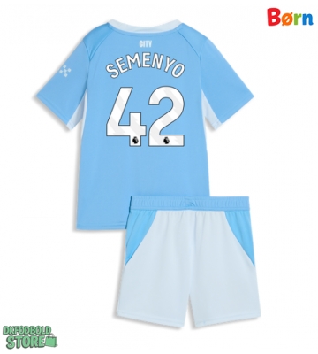 Manchester City Antoine Semenyo #42 Replika Babytøj Hjemmebanesæt Børn 2026-27 Kortærmet (+ Korte bukser)